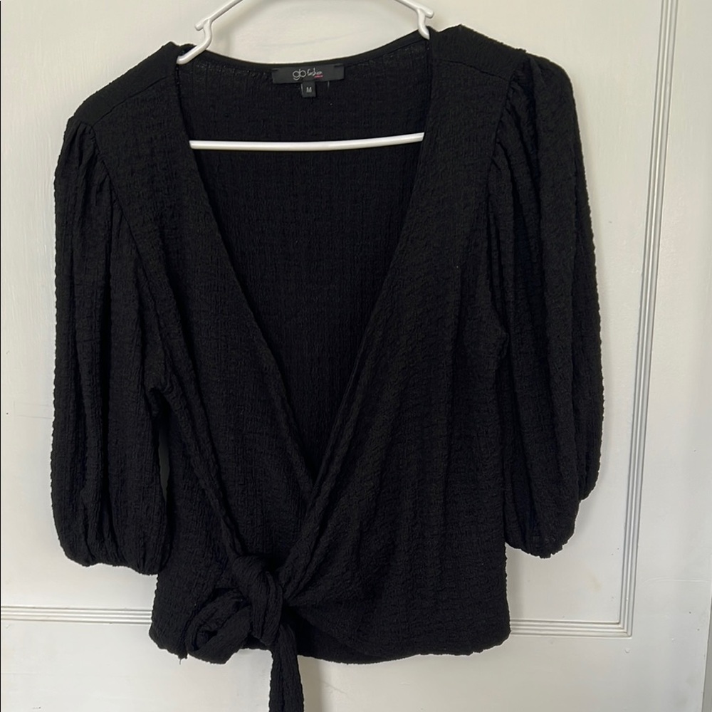 Black Wrap Top